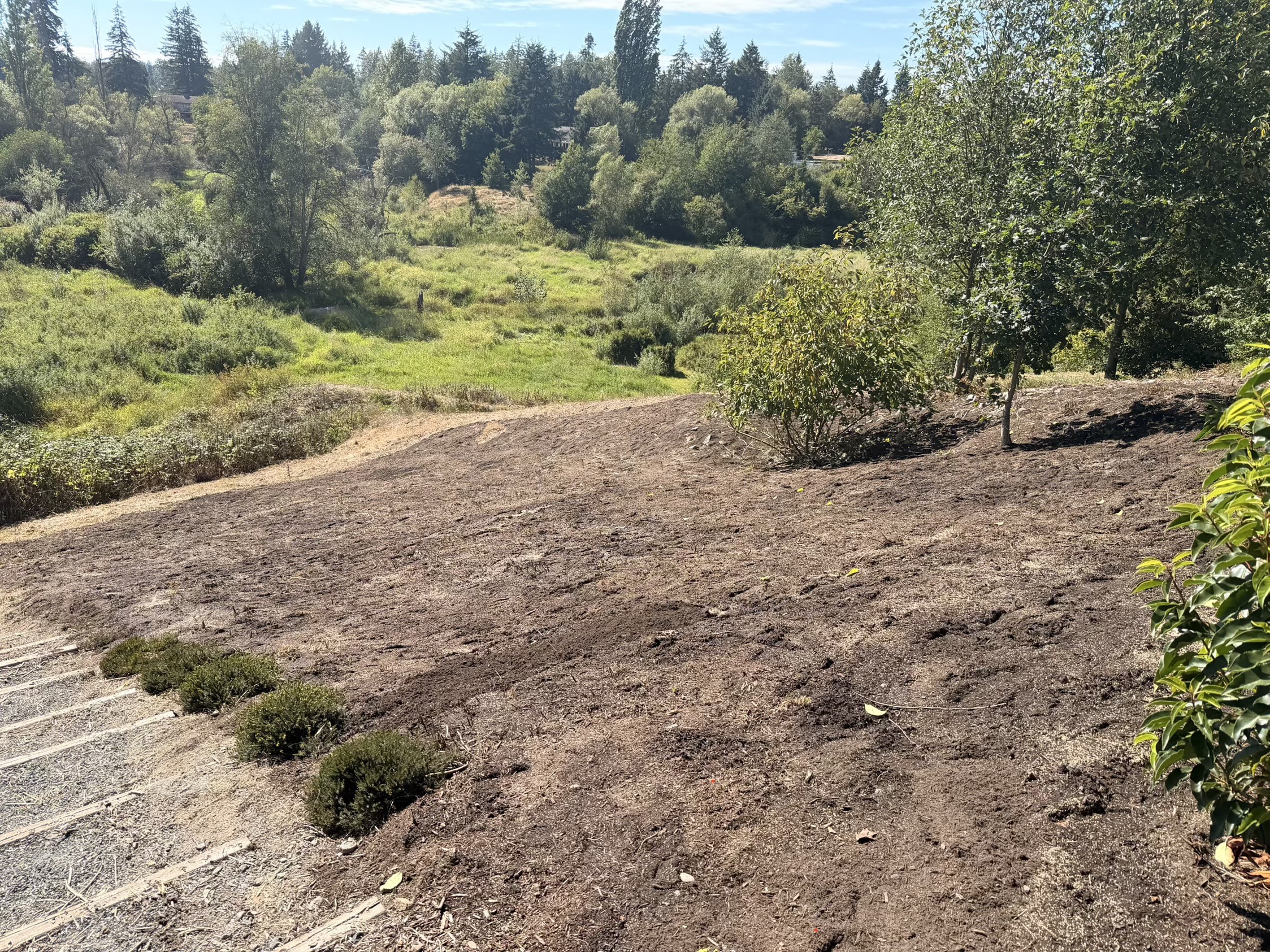 Large property cleared and graded across the full lot